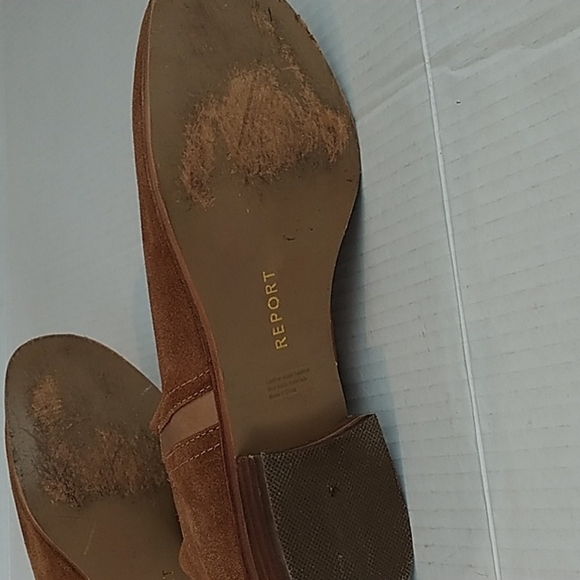 Report Rudy Leather Suede Tan Pull On Ankle Bootie 10 - Picture 6 of 12